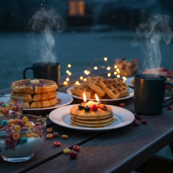 Cafe Delights Pumpkin Spice Pancake Scented Soy Wax Candle - Picture 4 of 11